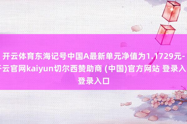 开云体育东海记号中国A最新单元净值为1.1729元-开云官网kaiyun切尔西赞助商 (中国)官方网站 登录入口