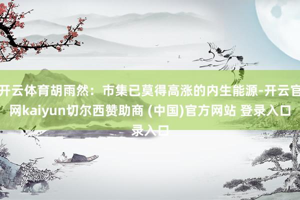 开云体育胡雨然:市集已莫得高涨的内生能源-开云官网kaiyun切尔西赞助商 (中国)官方网站 登录入口