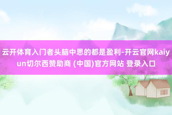 云开体育入门者头脑中思的都是盈利-开云官网kaiyun切尔西赞助商 (中国)官方网站 登录入口