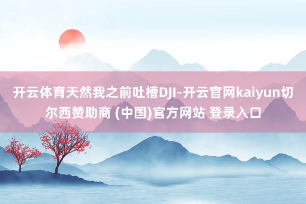 开云体育天然我之前吐槽DJI-开云官网kaiyun切尔西赞助商 (中国)官方网站 登录入口