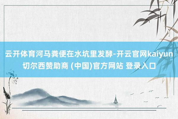 云开体育河马粪便在水坑里发酵-开云官网kaiyun切尔西赞助商 (中国)官方网站 登录入口