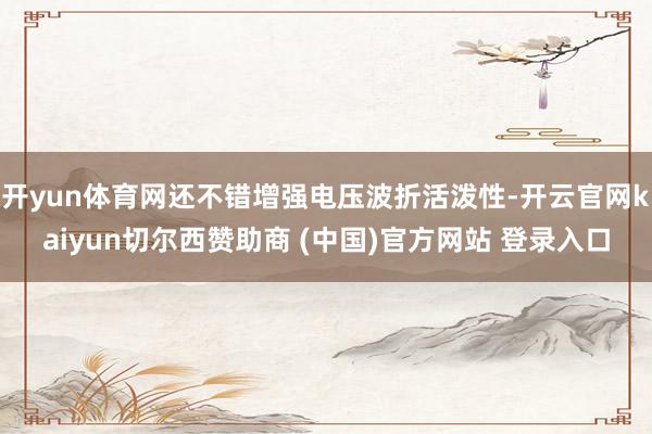 开yun体育网还不错增强电压波折活泼性-开云官网kaiyun切尔西赞助商 (中国)官方网站 登录入口