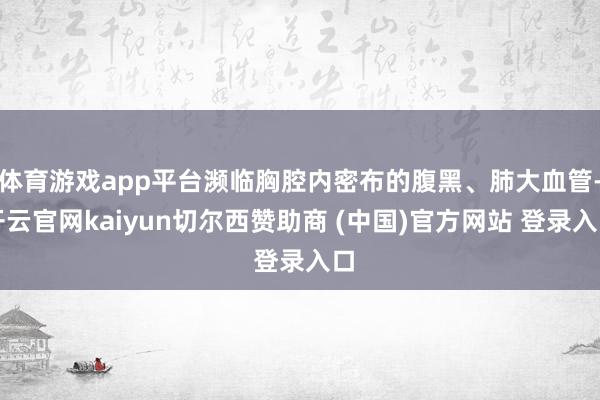体育游戏app平台濒临胸腔内密布的腹黑、肺大血管-开云官网kaiyun切尔西赞助商 (中国)官方网站 登录入口