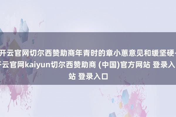 开云官网切尔西赞助商年青时的章小蕙意见和缓坚硬-开云官网kaiyun切尔西赞助商 (中国)官方网站 登录入口
