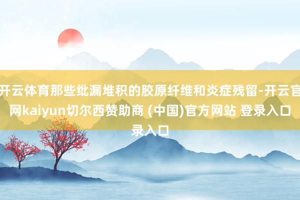 开云体育那些纰漏堆积的胶原纤维和炎症残留-开云官网kaiyun切尔西赞助商 (中国)官方网站 登录入口