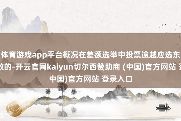 体育游戏app平台概况在差额选举中投票逾越应选东说念主数的-开云官网kaiyun切尔西赞助商 (中国)官方网站 登录入口