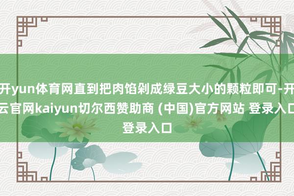 开yun体育网直到把肉馅剁成绿豆大小的颗粒即可-开云官网kaiyun切尔西赞助商 (中国)官方网站 登录入口