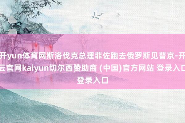 开yun体育网斯洛伐克总理菲佐跑去俄罗斯见普京-开云官网kaiyun切尔西赞助商 (中国)官方网站 登录入口