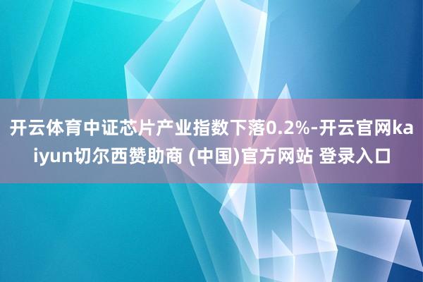 开云体育中证芯片产业指数下落0.2%-开云官网kaiyun切尔西赞助商 (中国)官方网站 登录入口