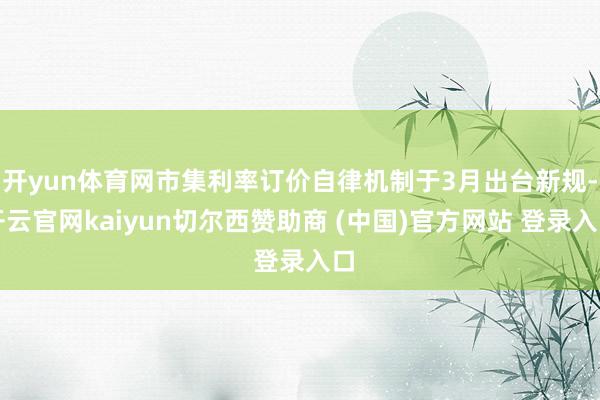 开yun体育网市集利率订价自律机制于3月出台新规-开云官网kaiyun切尔西赞助商 (中国)官方网站 登录入口