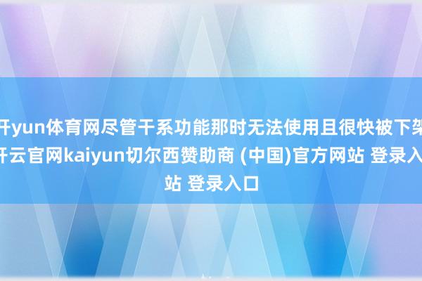 开yun体育网尽管干系功能那时无法使用且很快被下架-开云官网kaiyun切尔西赞助商 (中国)官方网站 登录入口
