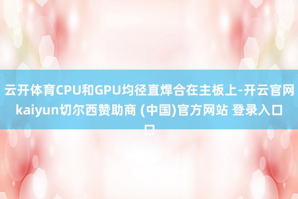 云开体育CPU和GPU均径直焊合在主板上-开云官网kaiyun切尔西赞助商 (中国)官方网站 登录入口